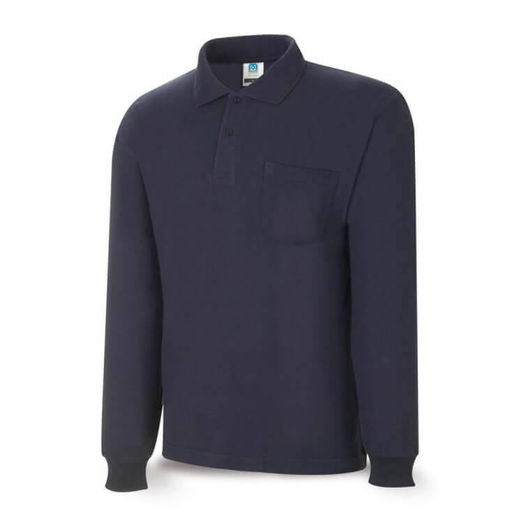 Polo manga larga 100% algodón azul marino 1288-POLAML