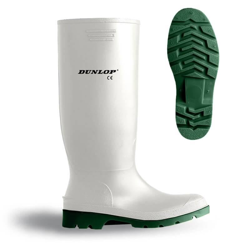 Bota de agua caña alta Dunlop de PVC/Nitrilo blanca | C.Turró