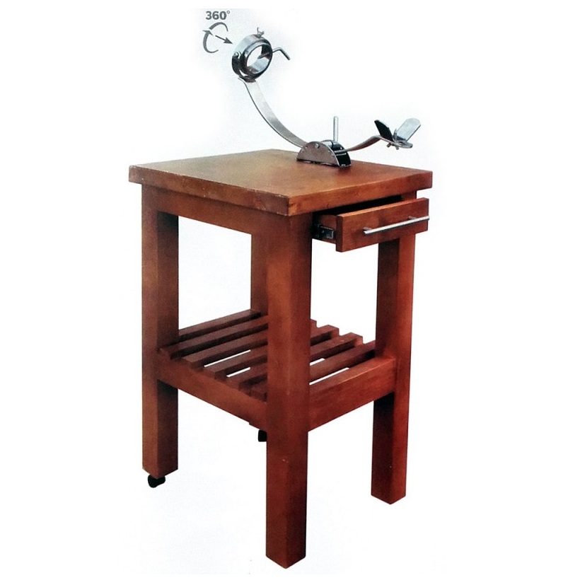 Mesa jamonera con jamonero INOX giratorio Flores Cortés - Referencia 17890
