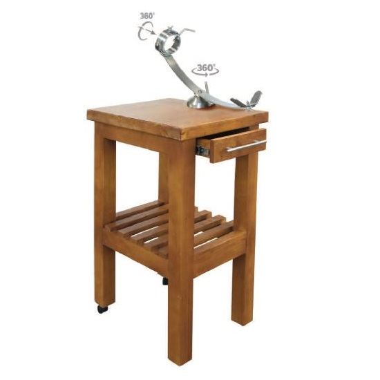 Mesa jamonera con jamonero INOX giratorio y rotatorio Flores Cortés - Referencia 17891