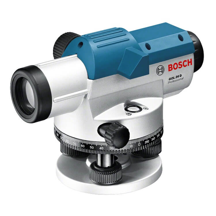 Bosch GOL 26 D + BT 160 + GR 500 Professional - Nivel óptico de 100 metros con trípode y regla - Referencia 0601068002