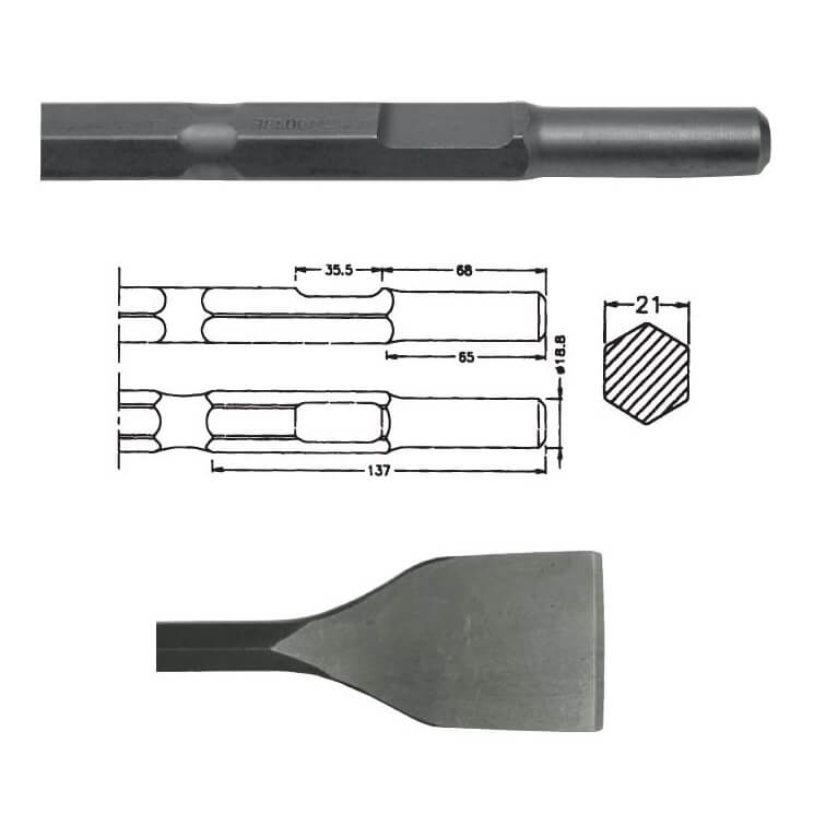 Pala corta inserción Kango - 60x450mm 