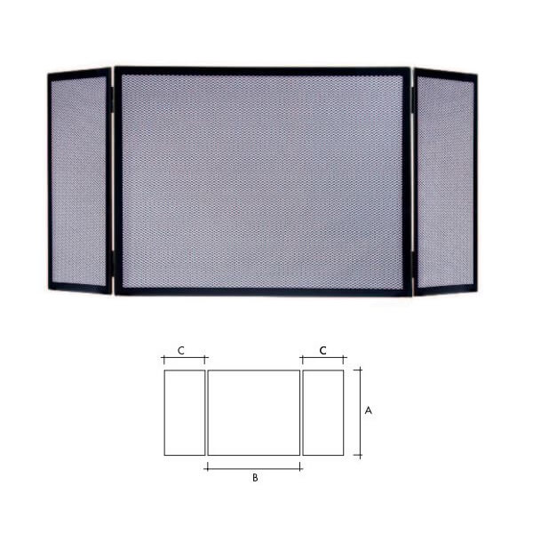 Salvachispas pellet 3 cuerpos Flores Cortés - 800x600x300mm - Referencia 36607