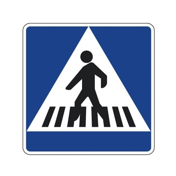 Señal de tráfico paso de peatones 