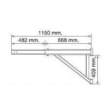 Soporte horizontal extensible para elevador a cable Camac Minor PF-200 - Referencia 5000025
