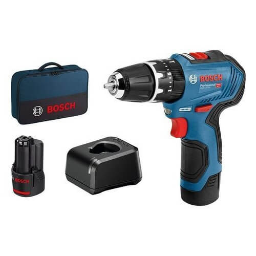 Taladro percutor batería BOSCH PROFESSIONAL GSB 18V-90 C , 2 baterías de  4,0 Ah